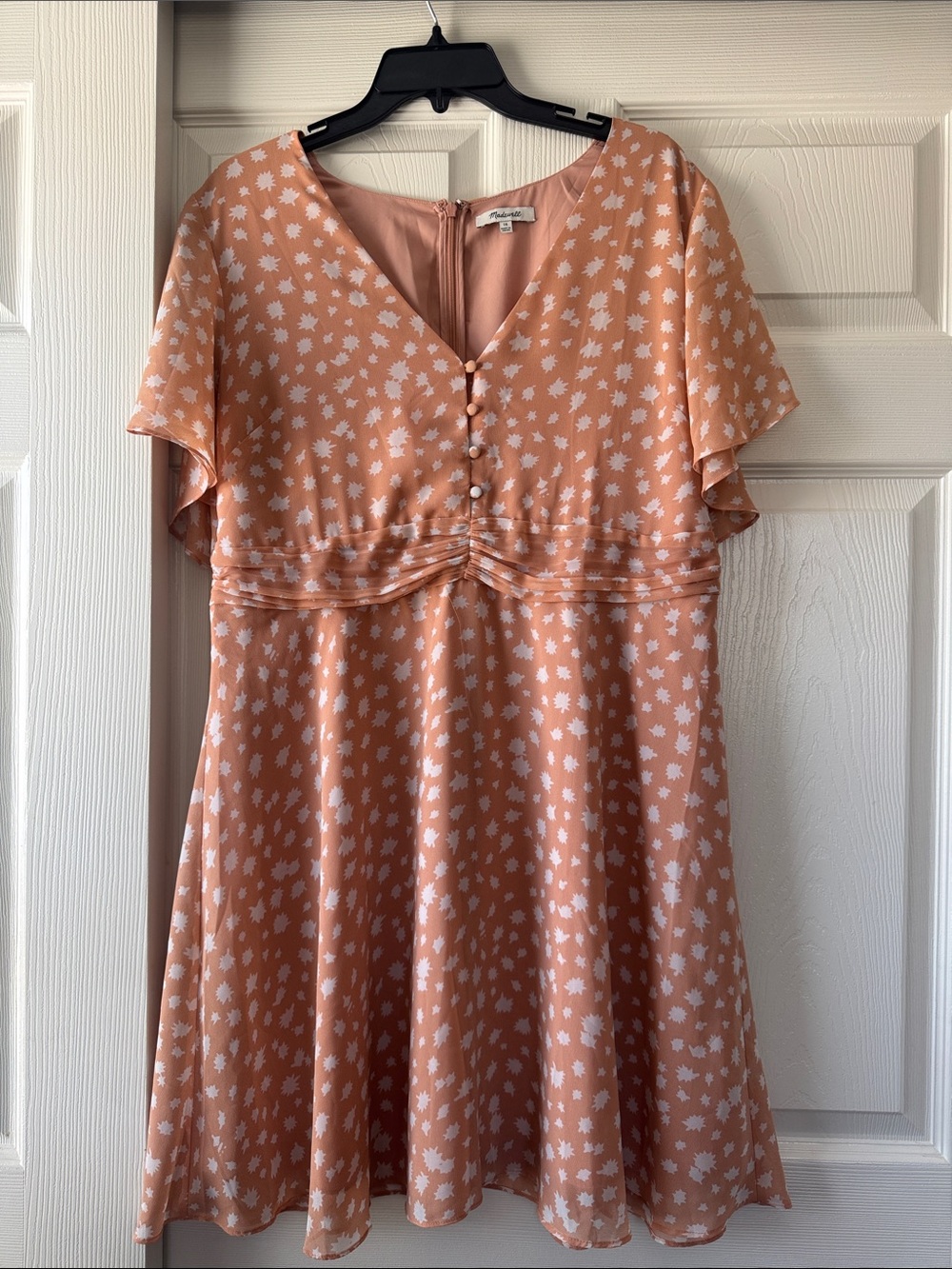 Madewell Peach/Cream/Pink dress, 16